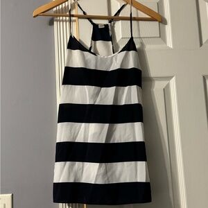 Black and Navy Blue Striped Tank Top